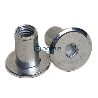 Гайка Эриксона М 6 с плоской головкой (400 шт/уп) ТК / SR | «ТАТМЕТИЗ» Гайка Эриксона М 6 с плоской головкой (400 шт/уп) ТК / SR - магазин крепежа «ТАТМЕТИЗ»