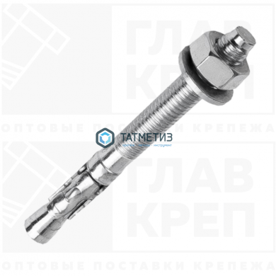 Анкер клиновой 16x140 ( 15 шт/уп) белый цинк R | «ТАТМЕТИЗ» Анкер клиновой 16x140 ( 15 шт/уп) белый цинк R - магазин крепежа «ТАТМЕТИЗ»