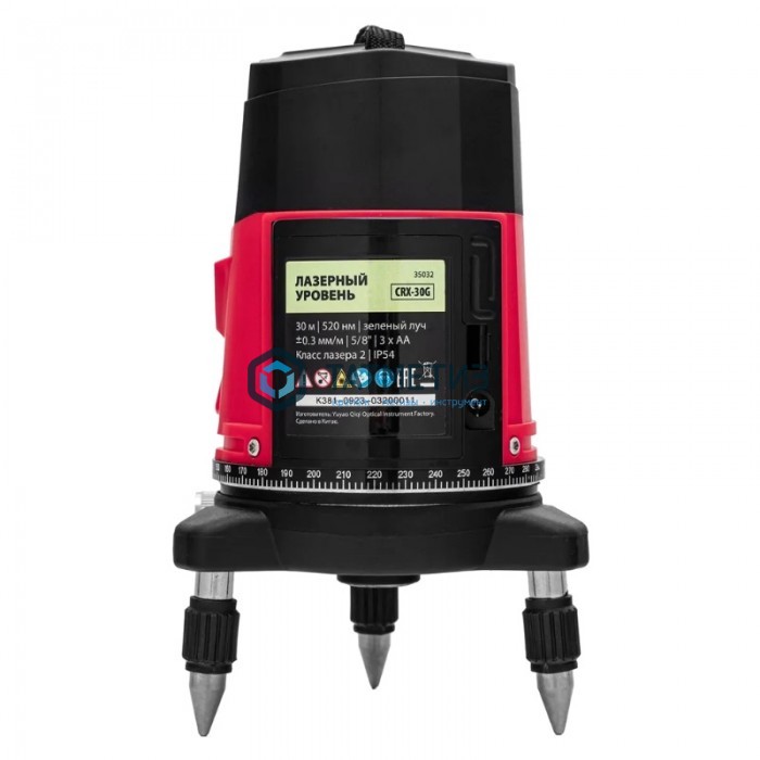 Уровень лазерный CRX-30G, 30 м, зеленый луч, батарейки, резьба 5/8"// MTX Уровень лазерный CRX-30G, 30 м, зеленый луч, батарейки, резьба 5/8"// MTX