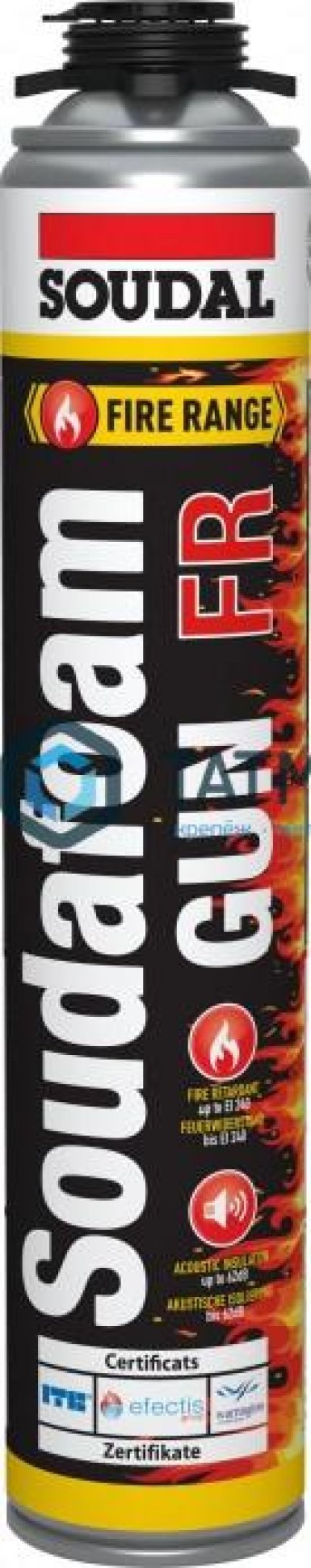 Пена монтажная огнестойкая SOUDAL  SOUDAFOAM 1K FR 750 мл (12 шт/уп) -  магазин «ТАТМЕТИЗ»