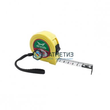 Рулетка MD-STARS 3 м х 19 мм, прорезин корп, магнит крюк, автостоп, 2 фикс ленты, поясное креп -  магазин «ТАТМЕТИЗ»