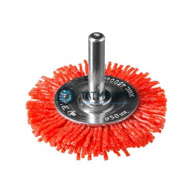 Щетка для дрели дисковая  50 мм, нейлоновая проволока с абразивным покрытием, ЗУБР ПРОФ -  магазин крепежа «ТАТМЕТИЗ»