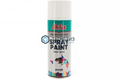 Краска аэроз. БЕЛАЯ глянц. RAL9003 400Ml Gw.300Gr (6) Akfix | «ТАТМЕТИЗ» Краска аэроз. БЕЛАЯ глянц. RAL9003 400Ml Gw.300Gr (6) Akfix - магазин крепежа «ТАТМЕТИЗ»