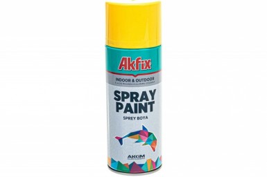 Краска аэроз. ЖЕЛТАЯ глянц. RAL1003 400Ml Gw.300Gr (6) Akfix | «ТАТМЕТИЗ» Краска аэроз. ЖЕЛТАЯ глянц. RAL1003 400Ml Gw.300Gr (6) Akfix - магазин крепежа «ТАТМЕТИЗ»