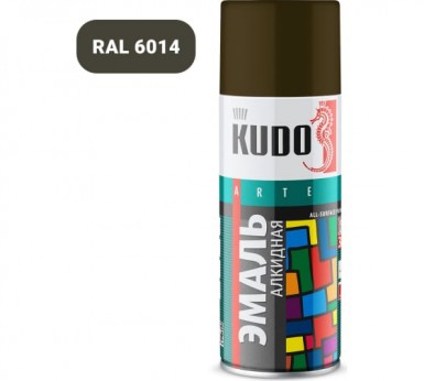 Краска аэроз. KUDO 520 мл. №1005  ХАКИ  RAL 6014 -  магазин крепежа «ТАТМЕТИЗ»