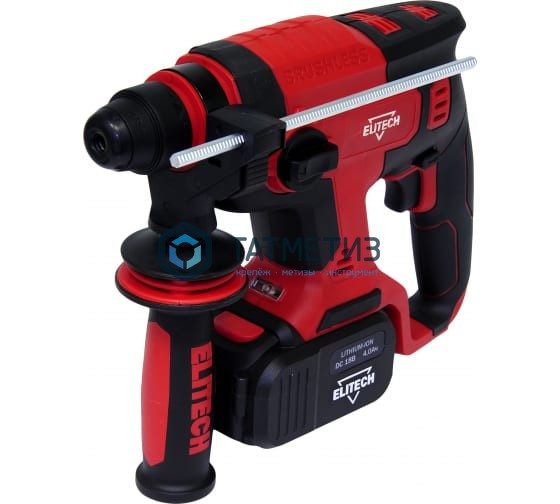Перфоратор аккум. ELITECH ПA 18БЛМ (SDS+,18В,б/щет,1 акк*4.0Ач,Li-ion,3реж,1.7Дж,2.8кг,кейс) Перфоратор аккум. ELITECH ПA 18БЛМ (SDS+,18В,б/щет,1 акк*4.0Ач,Li-ion,3реж,1.7Дж,2.8кг,кейс)