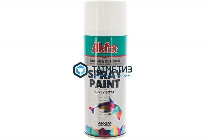 Краска аэроз. БЕЛАЯ глянц. RAL9003 400Ml Gw.300Gr (6) Akfix Краска аэроз. БЕЛАЯ глянц. RAL9003 400Ml Gw.300Gr (6) Akfix