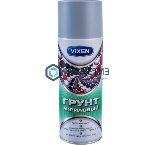 Краска аэроз. VIXEN СЕРАЯ грунт унив. акриловый 520 мл. VX-22002 RAL 9005 Краска аэроз. VIXEN СЕРАЯ грунт унив. акриловый 520 мл. VX-22002 RAL 9005