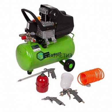 Компрессор воздушный КК-1500/24, 1,5 кВт, 198 л/мин, 24 л, прямой привод, масляный// Сибртех | «ТАТМЕТИЗ» Компрессор воздушный КК-1500/24, 1,5 кВт, 198 л/мин, 24 л, прямой привод, масляный// Сибртех - магазин крепежа «ТАТМЕТИЗ»