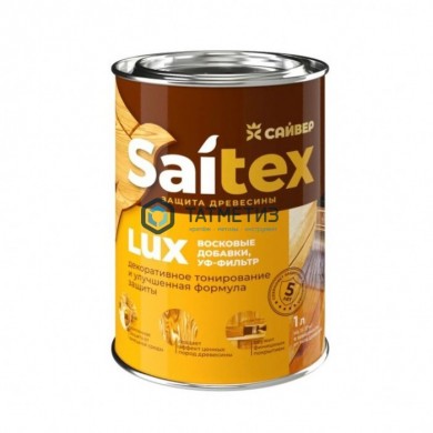 Деревозащитное средство Saitex LUX БЕЛЫЙ 1 л./14 | «ТАТМЕТИЗ» Деревозащитное средство Saitex LUX БЕЛЫЙ 1 л./14 - магазин крепежа «ТАТМЕТИЗ»