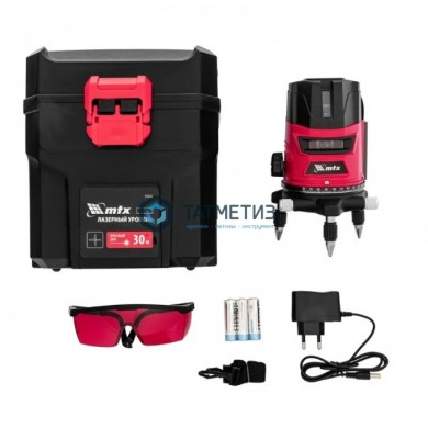Уровень лазерный CRL-30R, 30 м, красный луч, батарейки, резьба 5/8"// MTX | «ТАТМЕТИЗ» Уровень лазерный CRL-30R, 30 м, красный луч, батарейки, резьба 5/8"// MTX - магазин крепежа «ТАТМЕТИЗ»