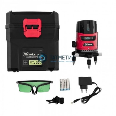Уровень лазерный CRX-30G, 30 м, зеленый луч, батарейки, резьба 5/8"// MTX | «ТАТМЕТИЗ» Уровень лазерный CRX-30G, 30 м, зеленый луч, батарейки, резьба 5/8"// MTX - магазин крепежа «ТАТМЕТИЗ»