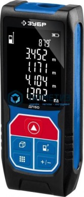 Дальномер лазерный "ДЛ-50", точность 2 мм, дальность 50м, класс защиты IP54, ЗУБР Профессионал 34925 | «ТАТМЕТИЗ» Дальномер лазерный "ДЛ-50", точность 2 мм, дальность 50м, класс защиты IP54, ЗУБР Профессионал 34925 - магазин крепежа «ТАТМЕТИЗ»