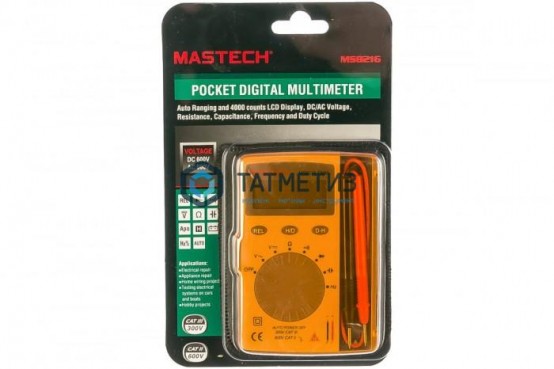 Мультиметр портативный MS8216 MASTECH | «ТАТМЕТИЗ» Мультиметр портативный MS8216 MASTECH - магазин крепежа «ТАТМЕТИЗ»