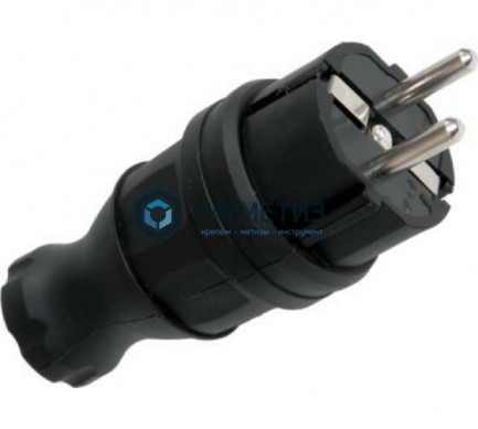 Эл.вилка прямая каучук 230В 2P+PE 16A IP44 PROxima EKF | «ТАТМЕТИЗ» Эл.вилка прямая каучук 230В 2P+PE 16A IP44 PROxima EKF - магазин крепежа «ТАТМЕТИЗ»