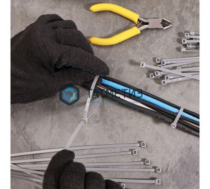 Хомут-стяжка нейлон 250 х 3,6 (100 шт/уп) REXANT серый | «ТАТМЕТИЗ» Хомут-стяжка нейлон 250 х 3,6 (100 шт/уп) REXANT серый - магазин крепежа «ТАТМЕТИЗ»