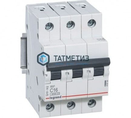 Выключатель автоматический модульный 3п C 40А 4.5кА RX3 Legrand | «ТАТМЕТИЗ» Выключатель автоматический модульный 3п C 40А 4.5кА RX3 Legrand - магазин крепежа «ТАТМЕТИЗ»