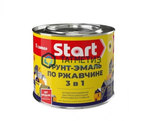 Грунт-эмаль по ржавчине ХВ 3 в 1 СТАРТ ГОЛУБАЯ 1,8 кг-./6 | «ТАТМЕТИЗ» Грунт-эмаль по ржавчине ХВ 3 в 1 СТАРТ ГОЛУБАЯ 1,8 кг-./6 - магазин крепежа «ТАТМЕТИЗ»
