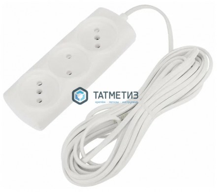 Удлинитель 3х3м б з белый STANDART REXANT | «ТАТМЕТИЗ» Удлинитель 3х3м б з белый STANDART REXANT - магазин крепежа «ТАТМЕТИЗ»